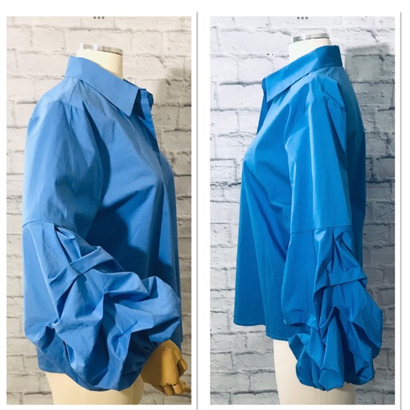 Lantern sleeve elegant top (NWT) - Picture 4 of 11